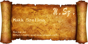 Makk Szelina névjegykártya